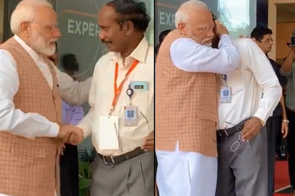 PM Modi hugs Sivan, ISRO