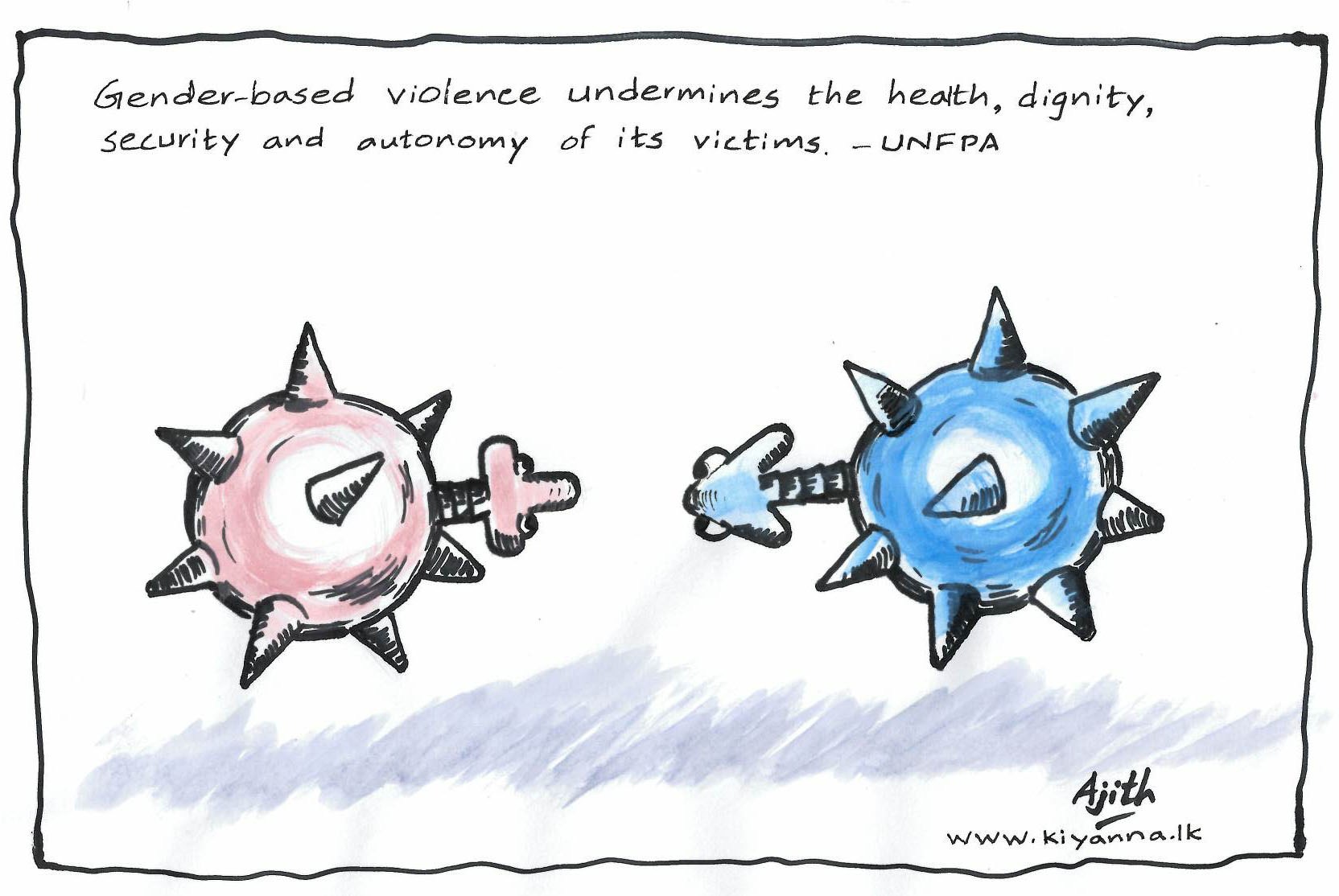 Gender-based violence cartoon