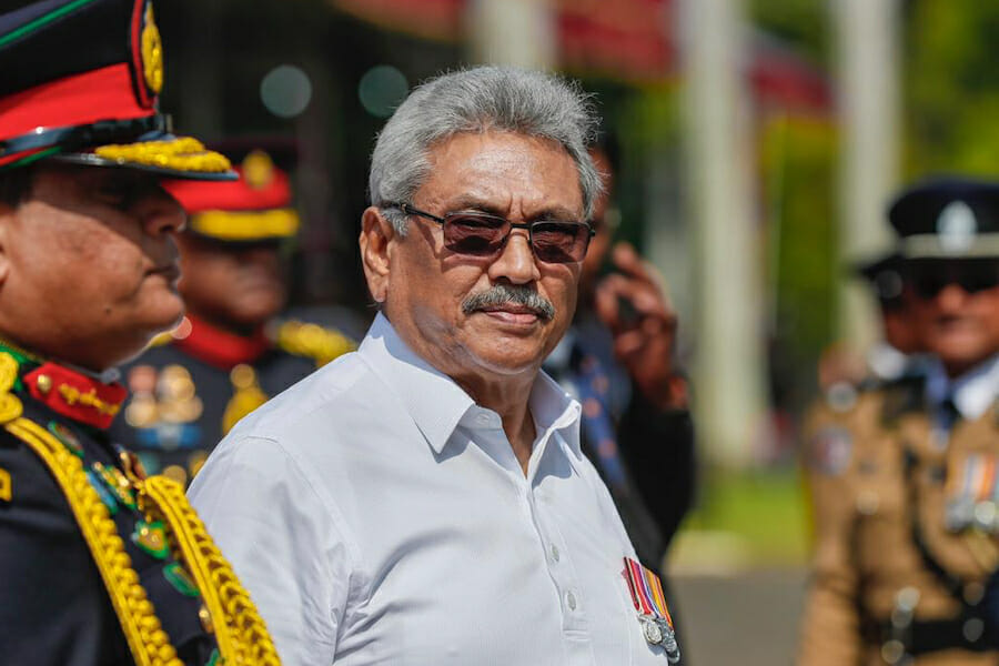 Gotabaya Rajapaksa with medals
