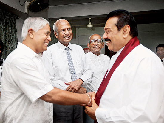 Mahinda Rajapaksa and Sarath Nanda Silva
