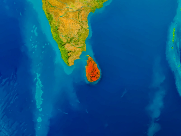 Sri Lanka from sky