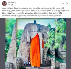 A post supporting insulting Buddhism.